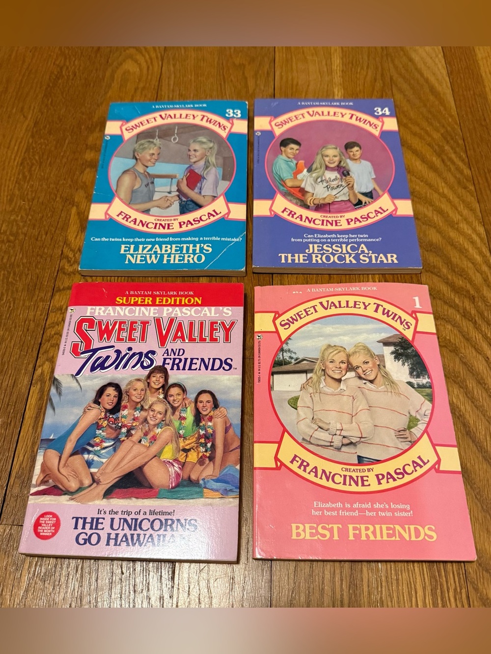 Lot of 4 Vintage Sweet Valley Twins Book #33 & 34 | Super Edition & Best Friends